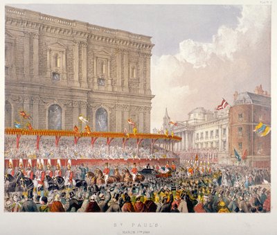 Royal Procession Passing the East End of St Paul