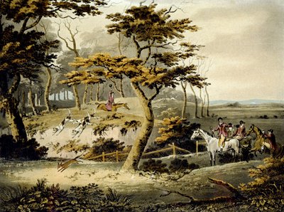 Afternoon, Foxhunting, engraved by J.H. Clarke and F. Jeakes by Dean Snr. (after) Wolstenholme