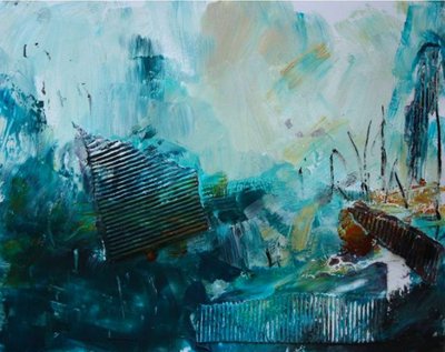 Abstract Blue Depths by Deb Chaney