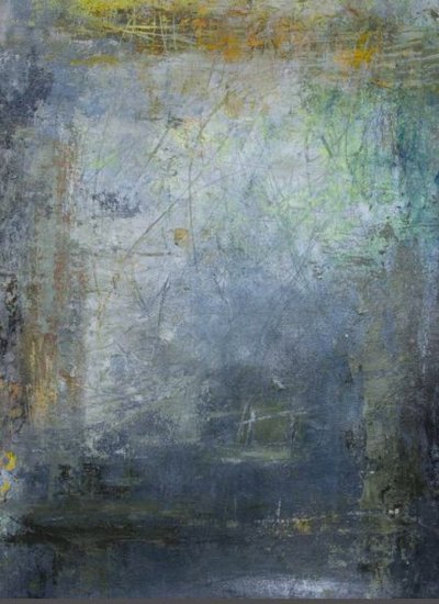 Distressed Abstract Landscape by Deb Chaney