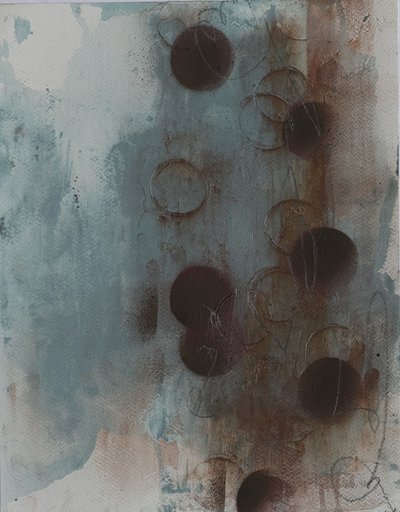 Earthy Abstract Circles by Deb Chaney