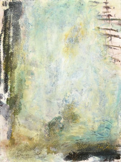 Ethereal Green Abstract by Deb Chaney