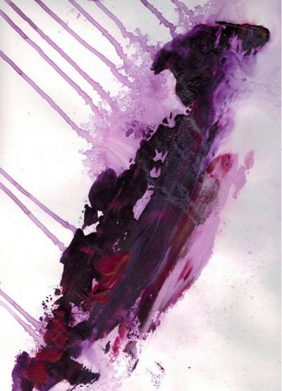 Fluid Purple Abstract by Deb Chaney