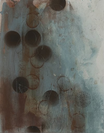Muted Abstract Circles by Deb Chaney
