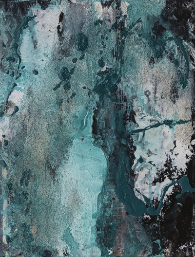Teal Grunge Texture by Deb Chaney