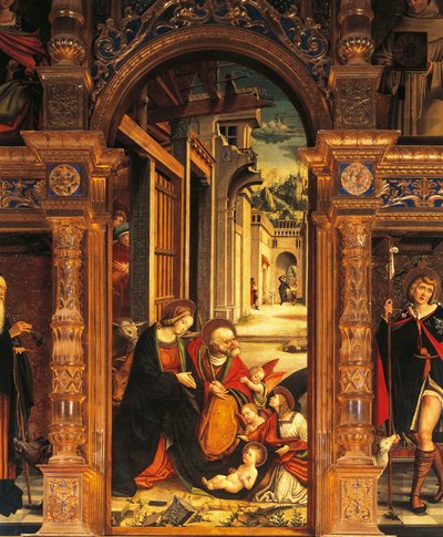 Nativity (detail) by Defendente Ferrari