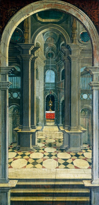 Perspective painted on the rear section of the 16th century choir, Church of Saint Jerome, Biella by Defendente Ferrari