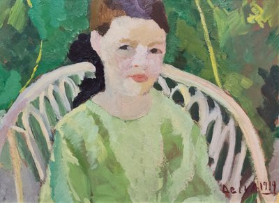 Portrait of an Unknown Woman in a Garden by Deiva DeAngelis