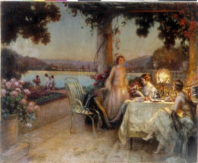 In the evening on the terrace by Delphin Enjolras