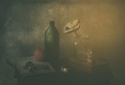 Vintage Still Life Tabletop by Delphine Devos