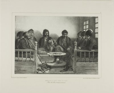 Armenians and Tartars in a Cafe by Denis Auguste Marie Raffet