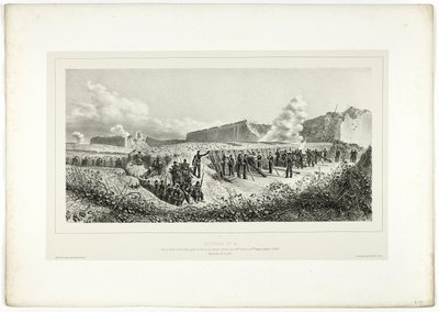 Battery no.14, from Souvenirs d’Italie: Expedition to Rome by Denis Auguste Marie Raffet