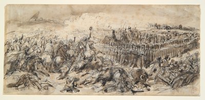 Battle Scene (Study for The 2nd Light Cavalry Withstanding the Onslaught of the Arabs) by Denis Auguste Marie Raffet