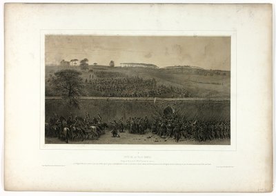 Capture of the Villa Pamfili, from Souvenirs d’Italie: Expédition de Rome by Denis Auguste Marie Raffet