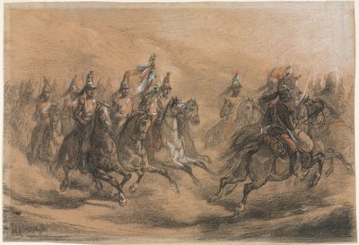 Cavalry Charge by Denis Auguste Marie Raffet