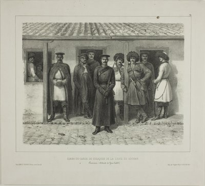 Cossack Bodyguards of the Line, Kuban, Taman, Strait of Yeni-Kale, October 9, 1837 by Denis Auguste Marie Raffet