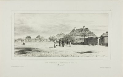 Courtyard of the Quarantine General, Skoulani, Bessarabia by Denis-Auguste-Marie Raffet