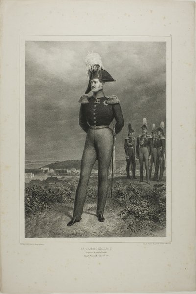 His Majesty Nicholas I, Emperor of all Russia, Camp Vosnessensk, October 6, 1837 by Denis Auguste Marie Raffet