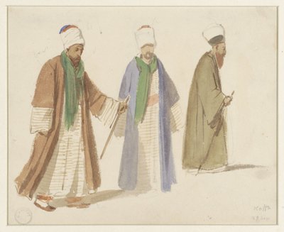 Costume Studies of Three Dervishes in Kaffa by Denis Auguste Marie Raffet
