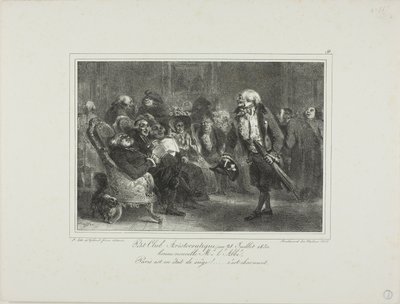 Little Aristocratic Club, July 28, 1830 by Denis Auguste Marie Raffet