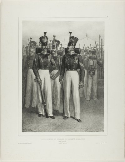 Non-Commissioned Officer and Soldiers of the Volhynie Regiment, Camp Vosnessensk by Denis Auguste Marie Raffet