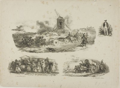 Sheet of Sketches by Denis Auguste Marie Raffet