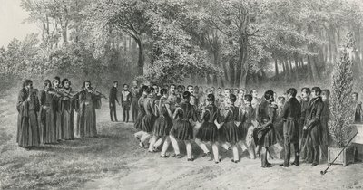 Wallachian Round, Performed by the Tsiganes and Danced by the Second Regiment Musicians at the Home of Prince Ghika, Ghospodar, Wallachia, 1839 by Denis Auguste Marie Raffet