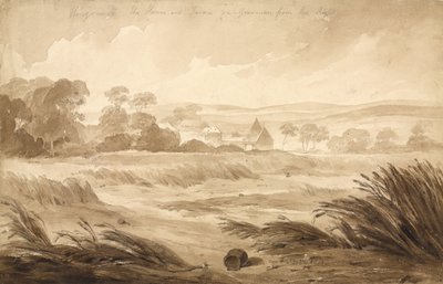 No 1 Hougomont The House and Farme du - Gourman from the Right, 1815 by Denis Dighton