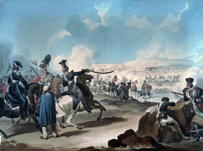 Russian cavalry attacking French infantry at Borodino - Denis Dighton (1792-1827) - ca 1813 - Private Collection by Denis Dighton