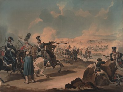 Russian Cavalry Attacking French Infantry at Borodino by Denis Dighton