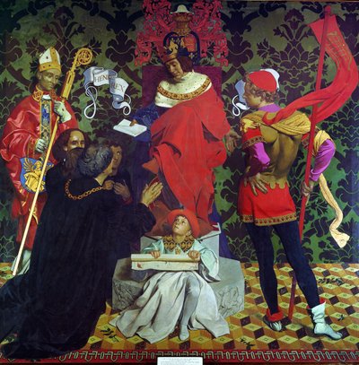 John Cabot and his Sons Receive the Charter from Henry VII to Sail in Search of New Lands by Denis William Eden
