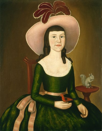 Miss Denison of Stonington, Connecticut possibly Matilda Denison by Denison Limner