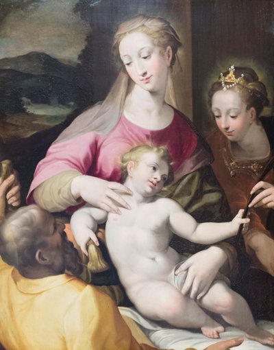 The Mystic Marriage of St Catherine by Denys Calvaert or Calvart