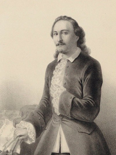 Portrait of Arthur Saint-Léon in the ballet Le Violon du diable by Cesare Pugni by Derancourt