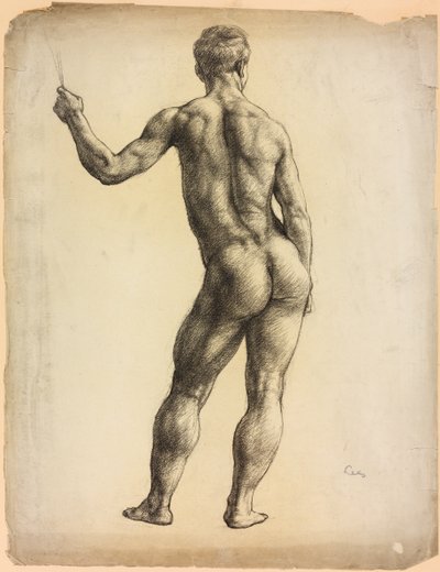 A Study of a Male Figure by Derwent Lees