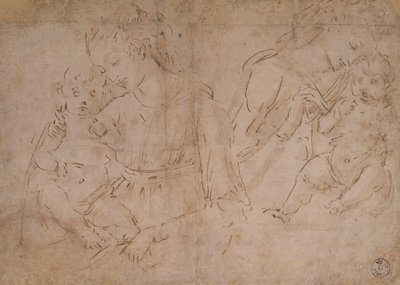 Two Studies of the Virgin and Child by Desiderio da Settignano