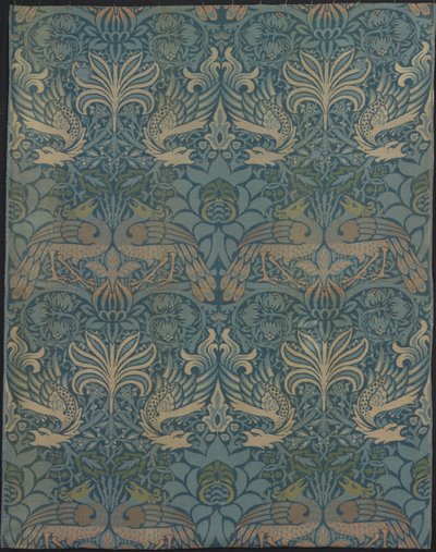 Panel Entitled Peacock and Dragon by Designed by William Morris