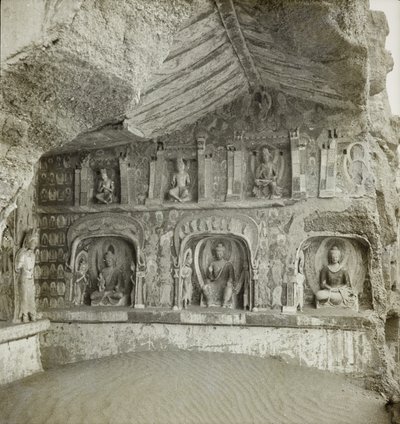 Statues of Buddhas and Bodhisattvas, Cave 259, North Wall, Dunhuang Caves, China by Desmond Parsons