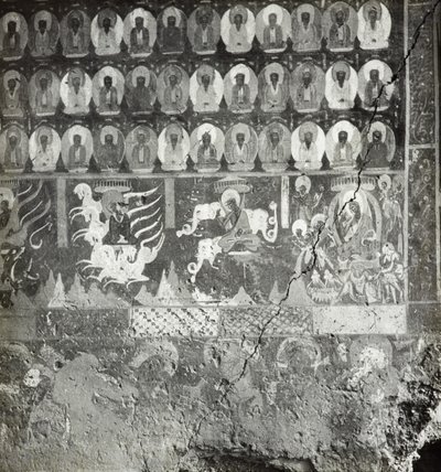 The Thousand Buddhas and Nidāna of Lady Sumati, Cave 275, North Wall, Dunhuang Caves, China by Desmond Parsons