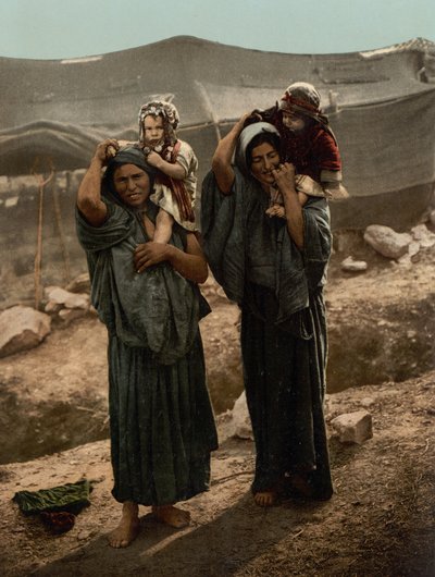 Bedouins and Children outside Tent, Holy Land by Detroit Photographic Co.