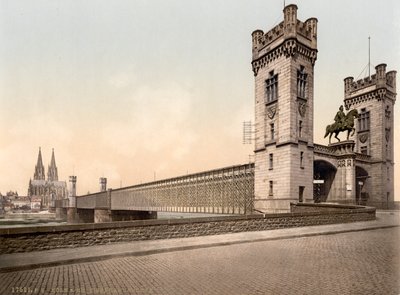 Eisenbahn Bridge, Rhine River, Cologne, Germany by Detroit Publishing Co.