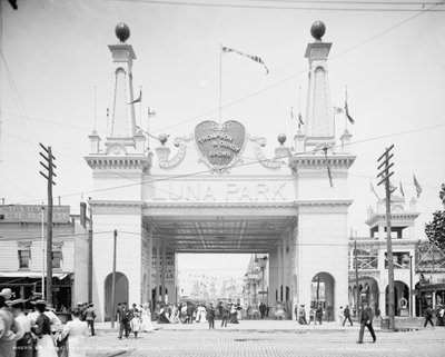 Entrance to Luna Park, Coney Island, New York by Detroit Publishing Co.