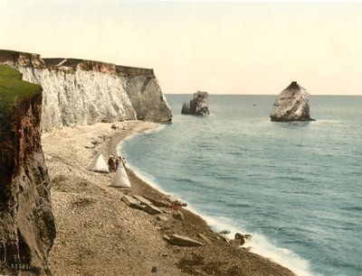 Freshwater Bay Arch and Stag Rocks, Isle of Wight, England by Detroit Publishing Co.