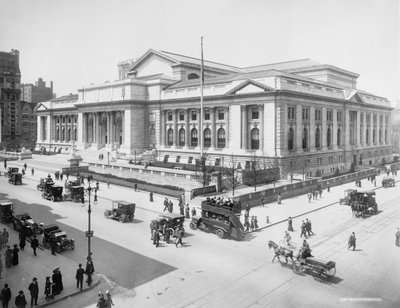 Public Library Building, New York City, USA, c.1915 by Detroit Publishing Co.
