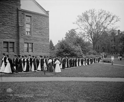 Seniors Marching to Chapel, Mt. Holyoke College, South Hadley, Massachusetts by Detroit Publishing Co.
