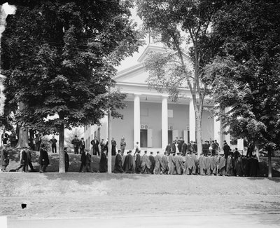 Seniors marching to college, Amherst College, c.1908 by Detroit Publishing Co.