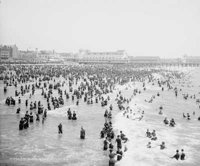 The Beach, Atlantic City by Detroit Publishing Co.