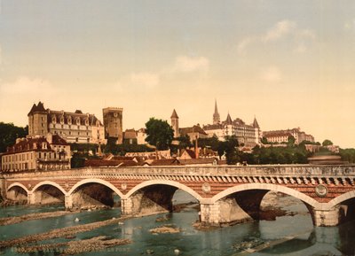 The castle and bridge, Pau, Pyrenees by Detroit Publishing Co.