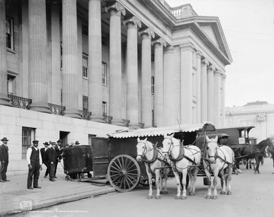 U.S. Treasury Currency Wagon, Washington, D.C., c.1906 by Detroit Publishing Co.