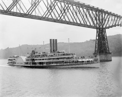 Under Poughkeepsie Bridge, New York by Detroit Publishing Co.